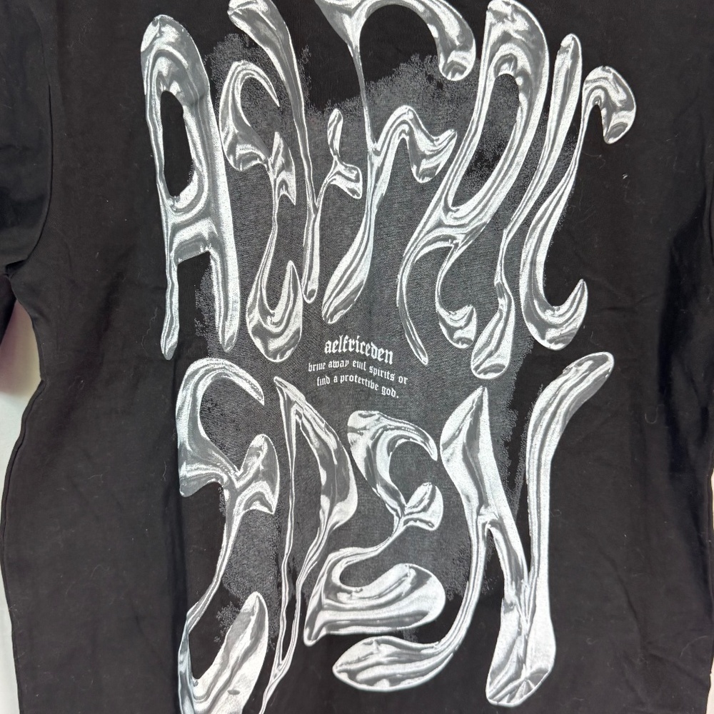 Aelfric Eden NWT Black/White/Gray Urban Graphic Tee‎ Sz L - Picture 3 of 13